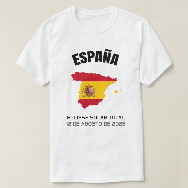 2026 Gesamter T - Shirt der Solar Eclipse España F (Design vorne)