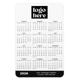2026 Geschäft Logo Magnet Kalender