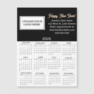 2026 Geschäfts-Logo-Mini-Kalender Magnetkarte