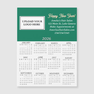 2026 Geschäfts-Logo-Mini-Kalender Magnetkarte