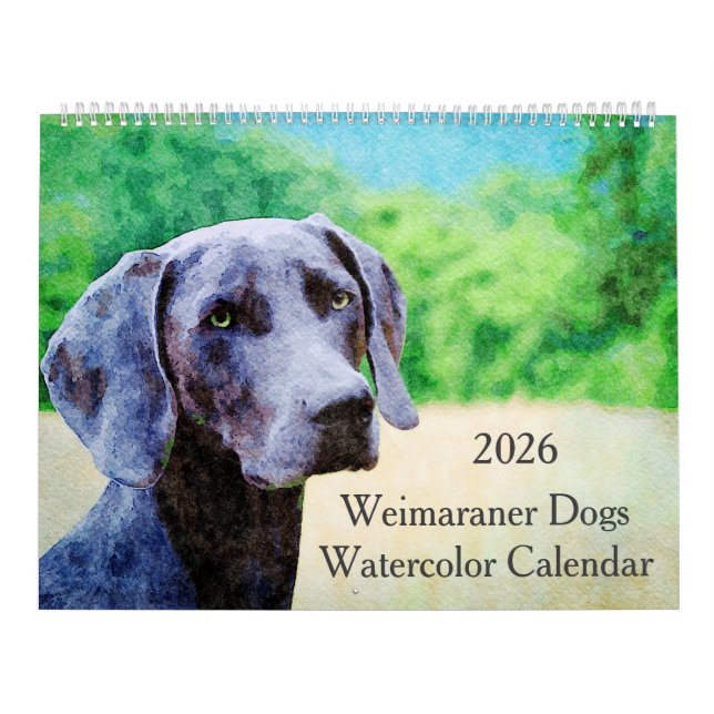 2026 Ghostly Weimaraner Dog Owner Lover Gift Kalender (Titelbild)