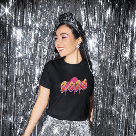 2026 Graffiti-Stil-Farb-Splash Neujahr T-Shirt