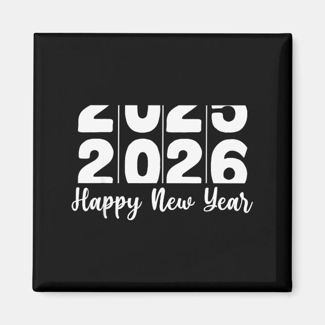 2026 Happy New Year Bold Numbers Celebration Party Magnet (Vorne)