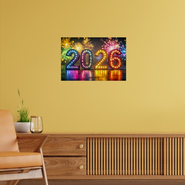 2026, Happy New Year Celebration, Poster (Wohnzimmer 2)