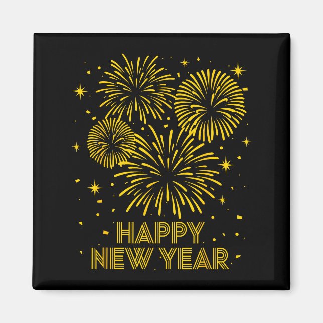2026 Happy New Year Firework New Year's Eve Party  Magnet (Vorne)