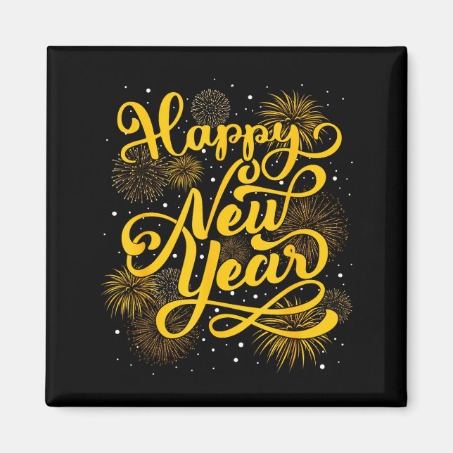 2026 Happy New Year Firework New Year's Eve Party  Magnet (Vorne)