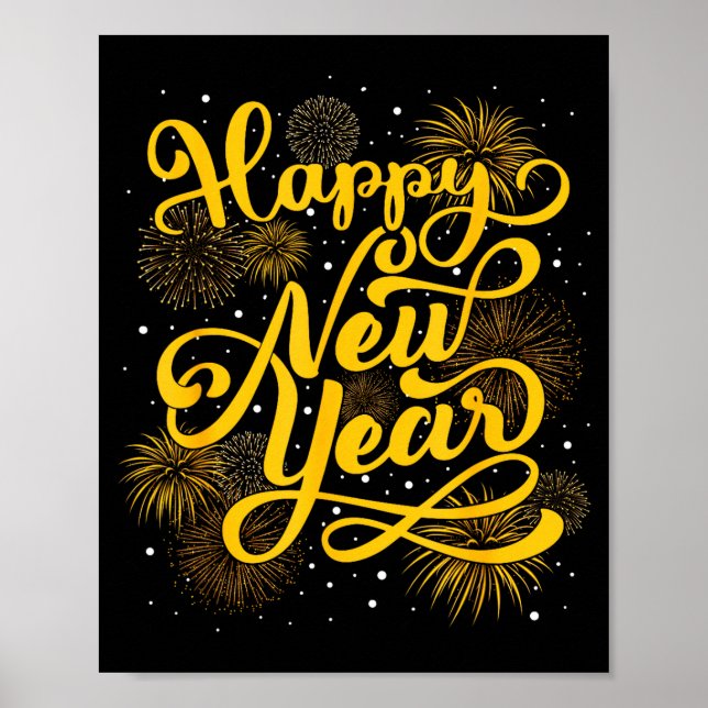 2026 Happy New Year Firework New Year's Eve Party  Poster (Vorne)