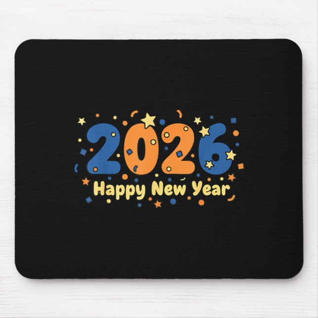 2026 Happy New Year Fireworks Celebration  Mousepad (Vorne)