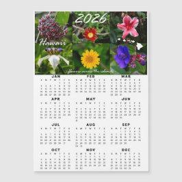 2026 Hawaiianischer Blumenkalender (Magnetisch) Magnetkarte