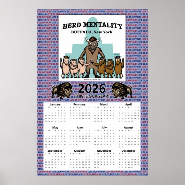 2026 Herdenmentalitäts-Kalender (18 x 27) Poster (Vorne)