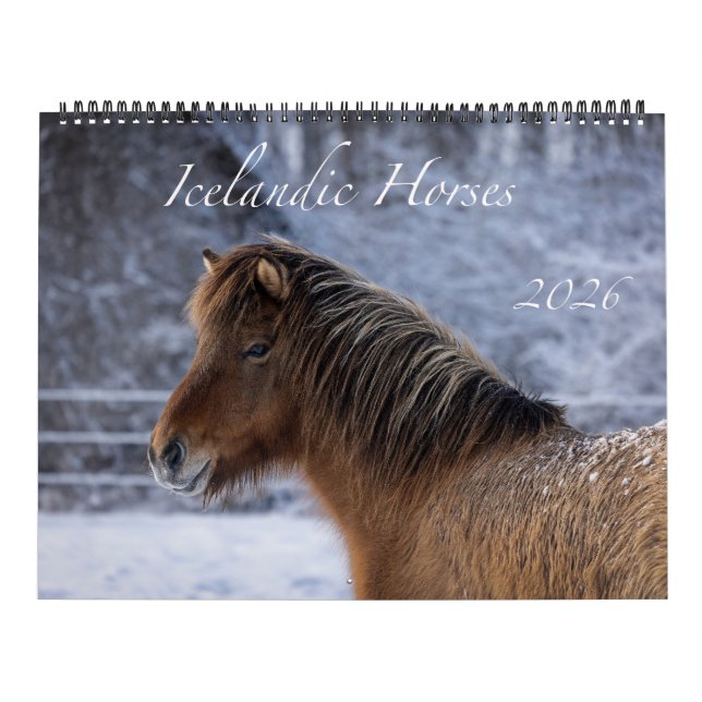 2026 Icelandic Horse Calendar Kalender (Titelbild)
