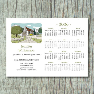 2026 Immobilienmakler-Kalender-Hausmagnet Magnetkarte