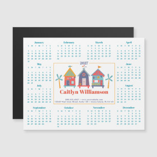 2026 Immobilienmakler-Kalender Strandhaus-Magnet Magnetkarte