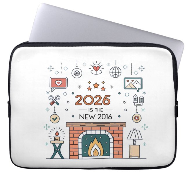 2026 Is The New 2016 Cozy Culture Vector Laptopschutzhülle (Vorderseite)