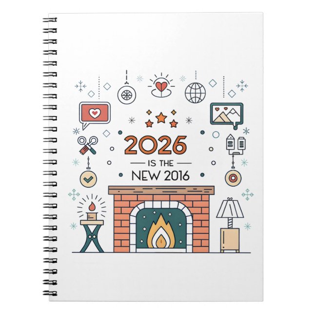 2026 Is The New 2016 Cozy Culture Vector Notizblock (Vorderseite)