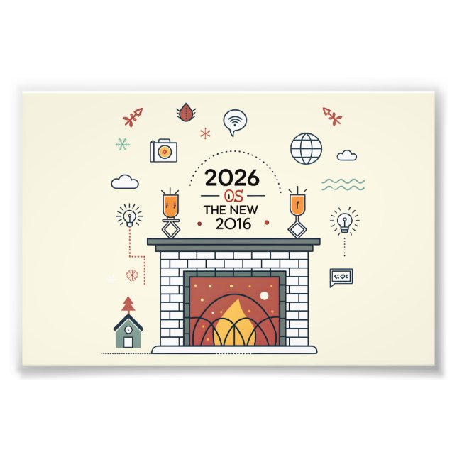 2026 Is The New 2016 Digital Culture Vector Fotodruck (Vorne)