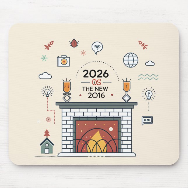 2026 Is The New 2016 Digital Culture Vector Mousepad (Vorne)