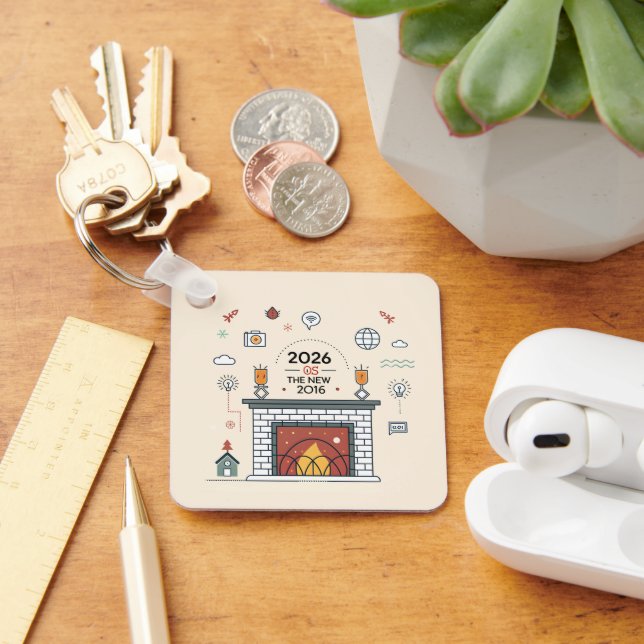 2026 Is The New 2016 Digital Culture Vector Schlüsselanhänger (Schreibtisch)