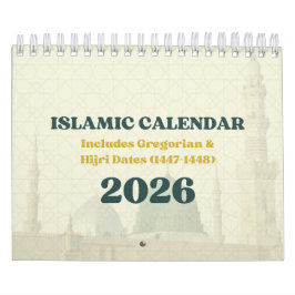 2026 Islamischer Hijri-Kalender | Gregorianisch + Kalender