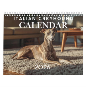 2026 Italienisches Windhund-Wandkalender Kalender
