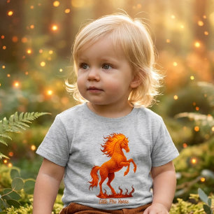 2026 Jahr des Feuerpferds Chinesischer Zodiakus Baby T-shirt