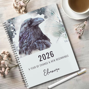 2026 Jahr des Wandels Rabe Symbolik Planer