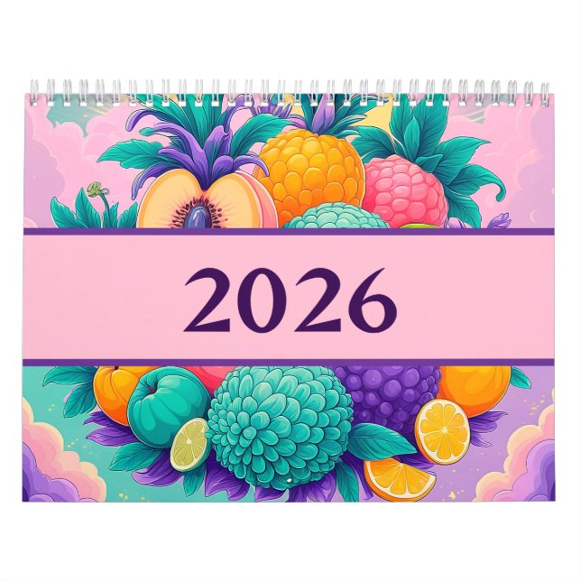 2026 Jahr mit Früchten Kalender (Titelbild)