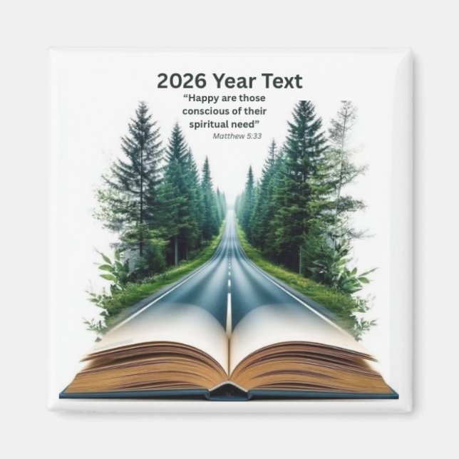 2026 Jahr Text Weg zum Leben Magnet (Vorne)