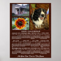 2026 Jahres-Monats-Kalender Holz individuell 3 Fot