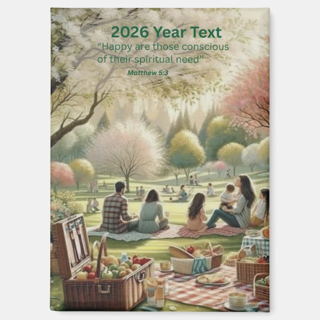 2026 Jahres Text Paradies Magnet (Vorderseite)