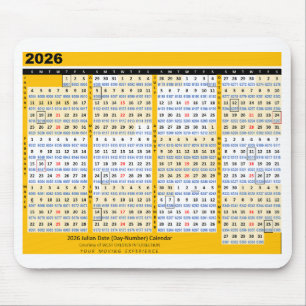 2026 Juliandatums- (Tagesnummer-) Mauspad