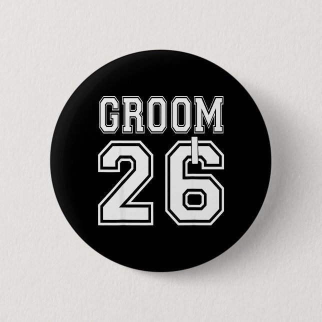 2026 Junggesellen Abschiedsparty Passende Hochzeit Button (Vorderseite)