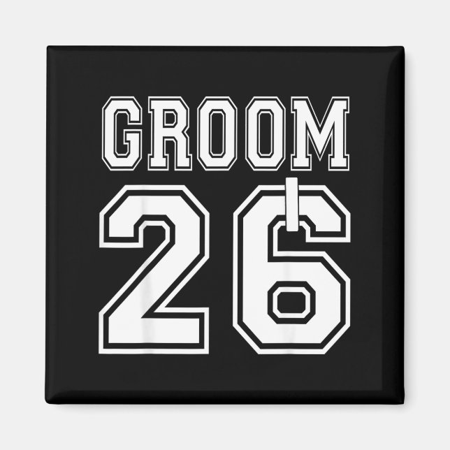 2026 Junggesellen Abschiedsparty Passende Hochzeit Magnet (Vorne)