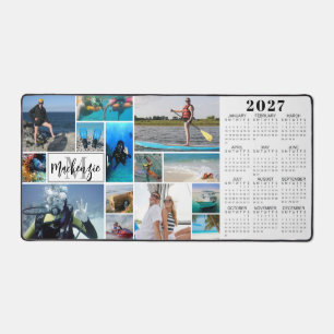 2026 Kalender 14 Fotos Monogramm Name benutzerdefi Schreibtischunterlage