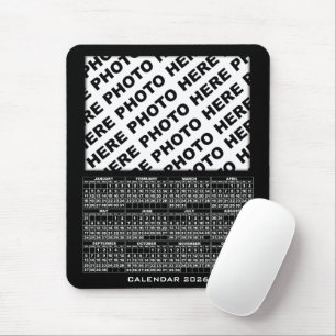 2026 Kalender 1 Horizontale Fotos hinzufügen Mousepad