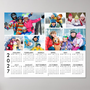 2026 Kalender 6 Foto-Collage Personalisiertes Post Poster
