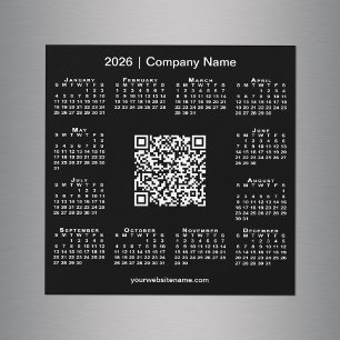 2026 Kalender benutzerdefinierter Geschäfts-QR-Cod Magnetkarte