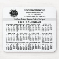 2026 Kalender Benutzerdefiniertes Geschäft Logo Na