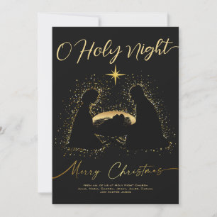 2026 Kalender Black Nativity Manager O Heiliges Sk Feiertagskarte