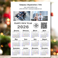 2026 Kalender Business 2 Foto Logo QR Magnetic
