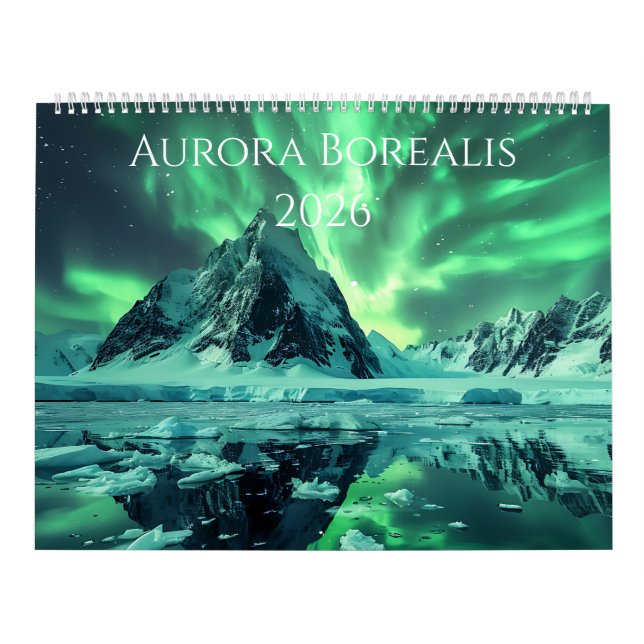 2026 Kalender der Aurora-Borealis-Kunstwerke (Titelbild)