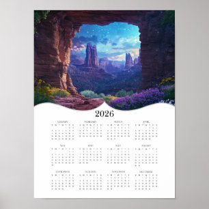 2026 Kalender der Himmelslandschaft Poster