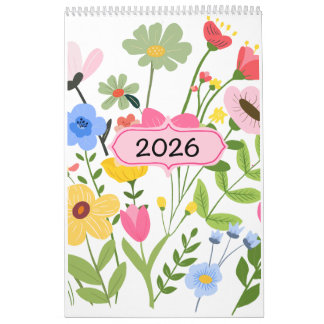 2026 Kalender der Illustrationen des Whimsical Flo