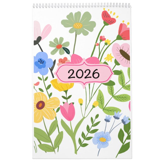 2026 Kalender der Illustrationen des Whimsical Flo (Titelbild)