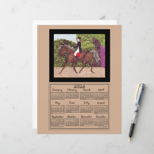 2026 Kalender Dressur Pferdesport Stoff Schrift