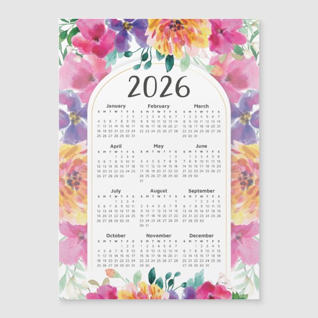 2026 Kalender Elegant Frische Pasta machen Magnetkarte (Vorderseite)