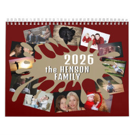 2026 Kalender Farbe Splash Custom Foto Collage