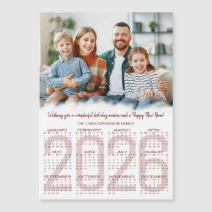 2026 Kalender Foto Benutzerdefinierte Farbe Weihna Magnetkarte