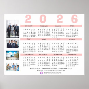 2026 Kalender Foto Weihnachten Neujahr Unternehmen Poster