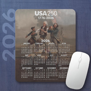 2026 Kalender - Geist von 76 - Amerikas 250. Gebur Mousepad